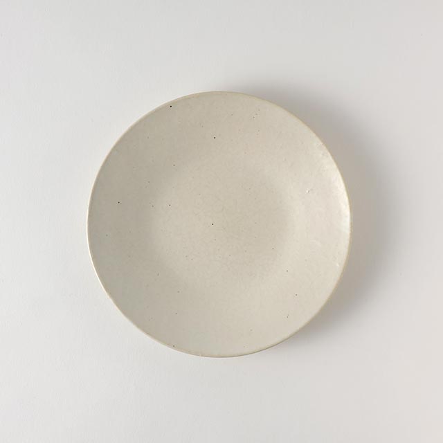 生成り丸皿(大)16cm Pe