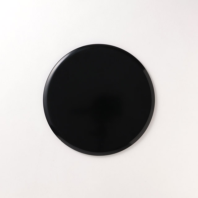 敷板　漆丸シート　23cm　黒（カケ有）