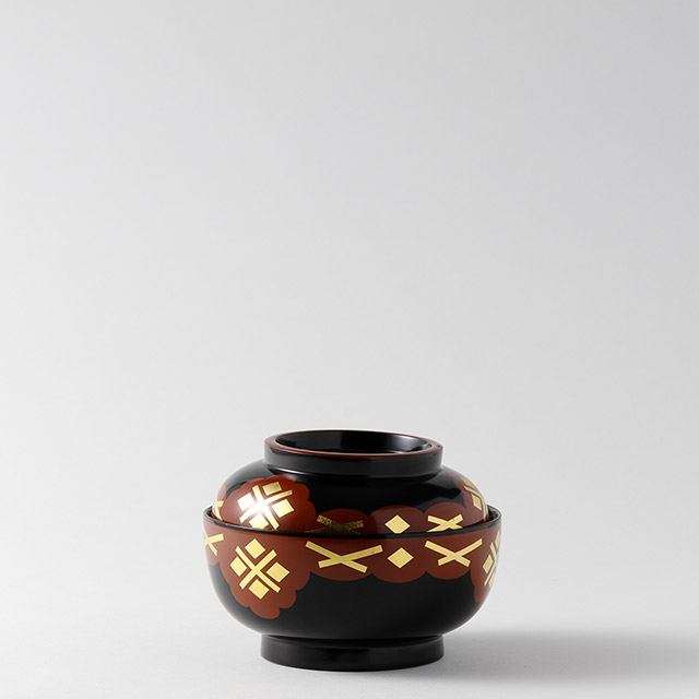 秀衡塗　フタ付椀　朱地(ｸﾗｼｯｸ50%｜旧2,420円)