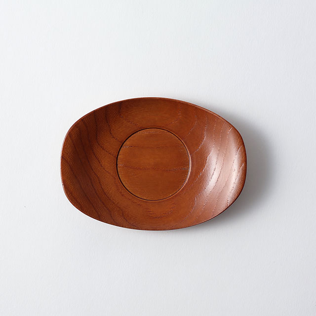 木製オーバル茶托