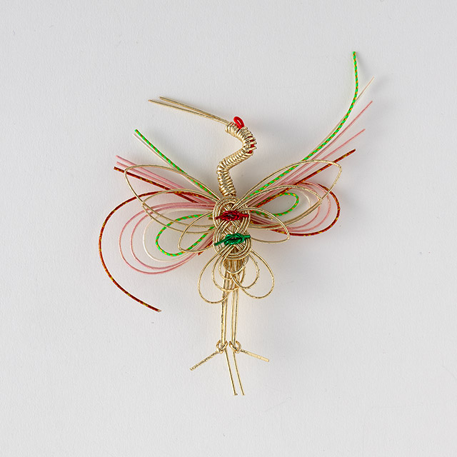 水引 鶴 ピンク・金・赤