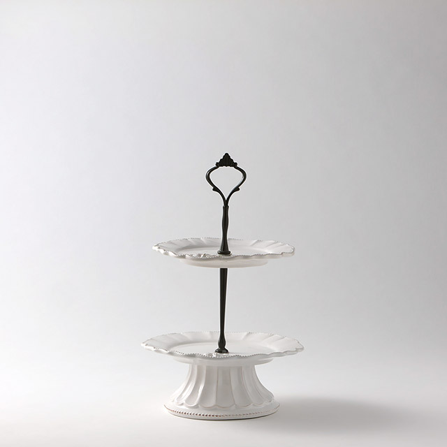 ラ・クラウン　スイーツスタンド　白