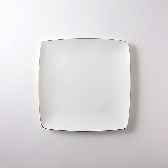 ノリタケ　スクエアプラチナライン　27cm皿