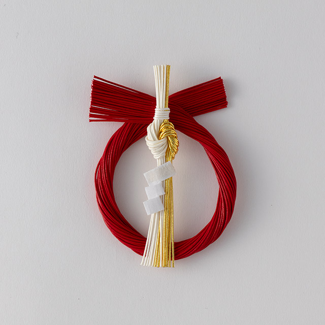 水引飾り 紅白 一文字