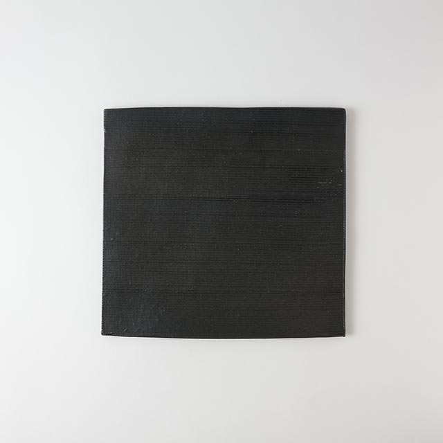 Bo-do　黒スクエアフラット正角皿　25.5