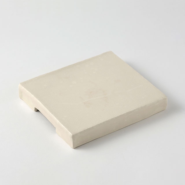 BAN スクエア厚皿(白) 14.5×13