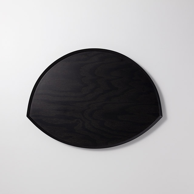 ブナコ変形トレー　41.5×31　黒