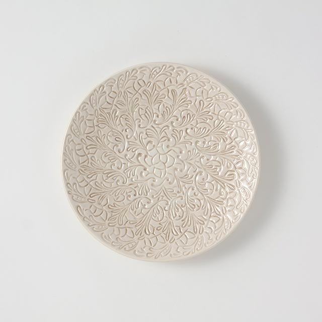 MATEUS フルレース21cm皿 ベージュ