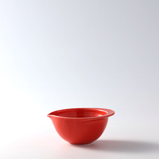 ボール片口　赤（小）8.5×10.5