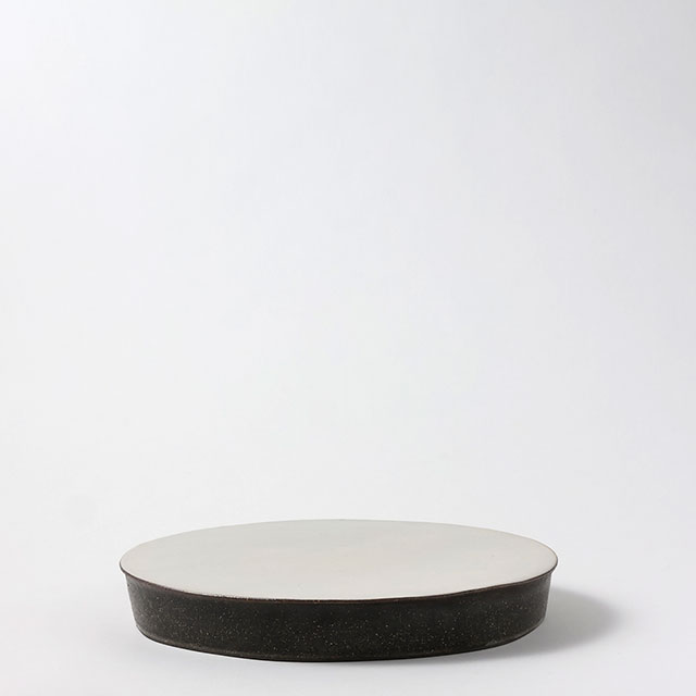 奥田章　25cmリバーシブル丸皿