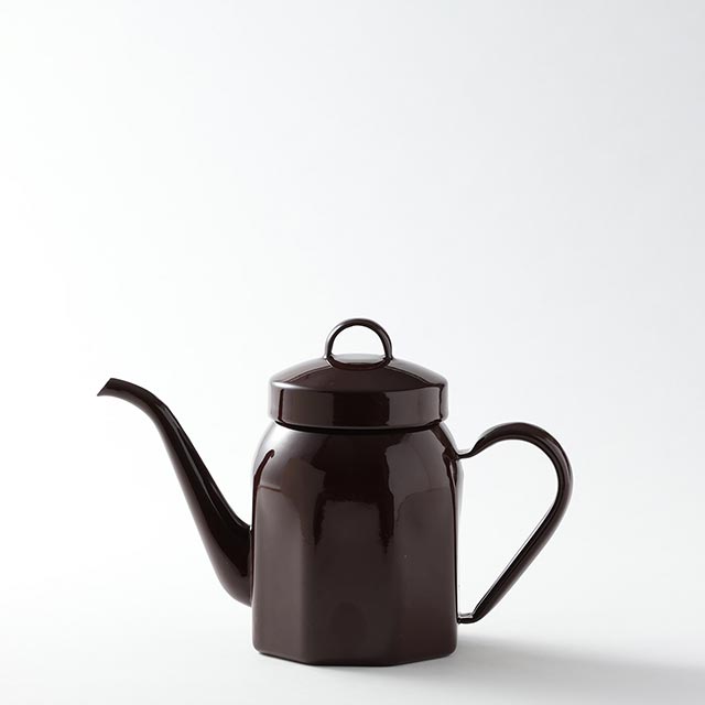 ホーローポット ブラウン