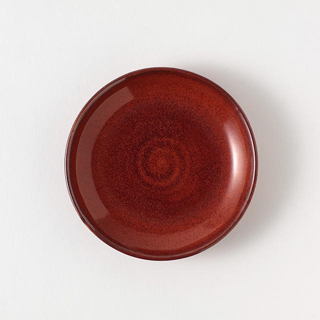 和）エンジ小皿　10.5cm