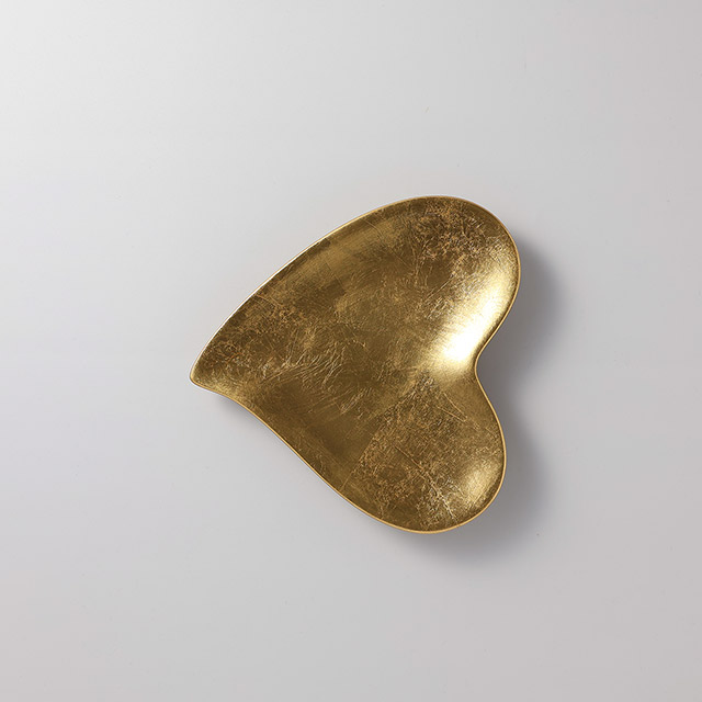 ハート型ゴールド皿　M