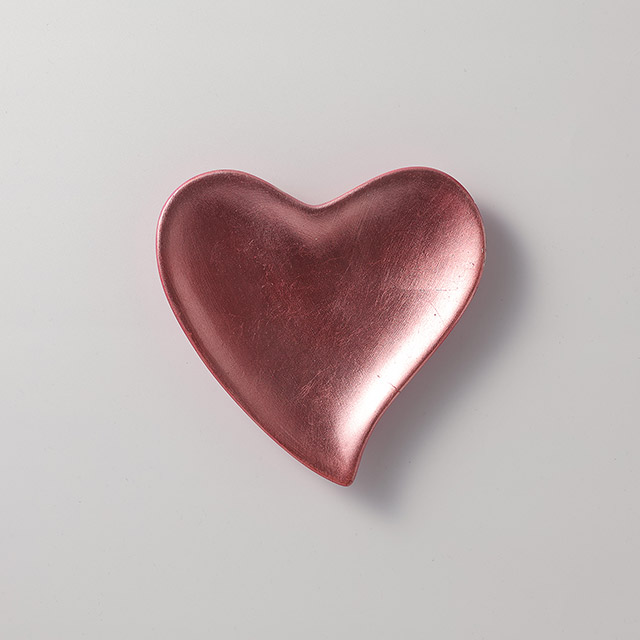 ハート型ピンク皿　S