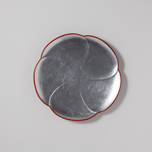 銀箔 福梅皿 丸 18cm