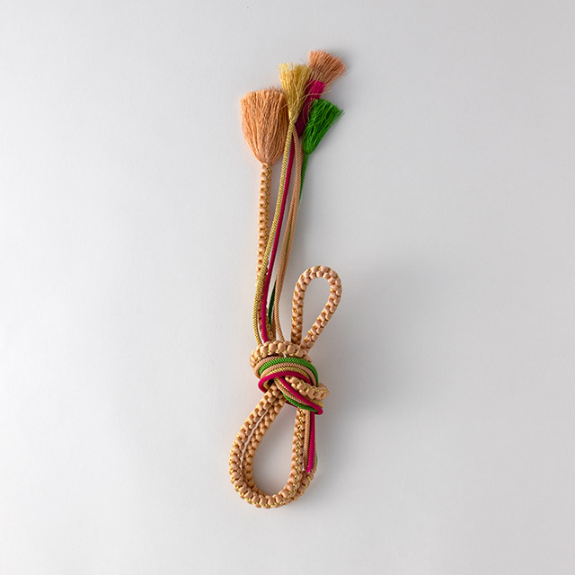 井加加泉加 オレンジ地カラー組紐