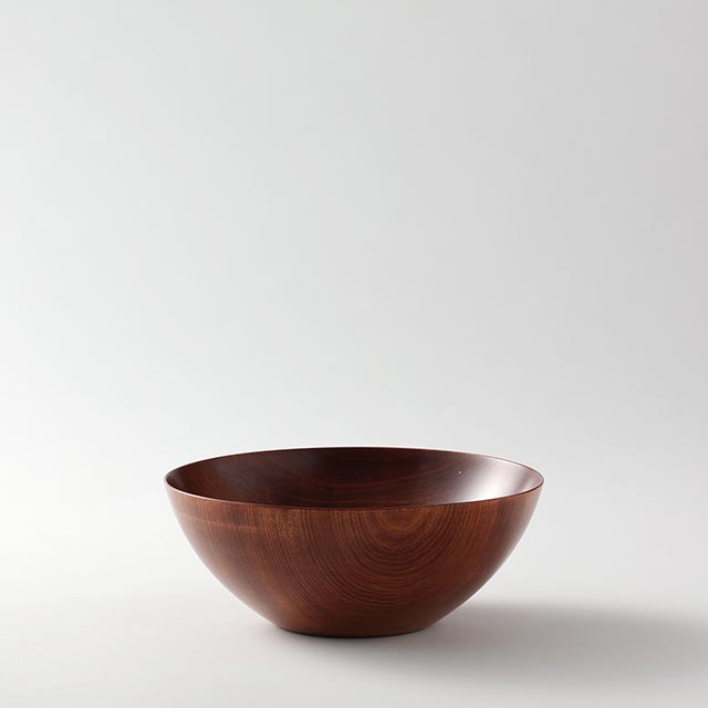 生地史子 木ボウル 茶