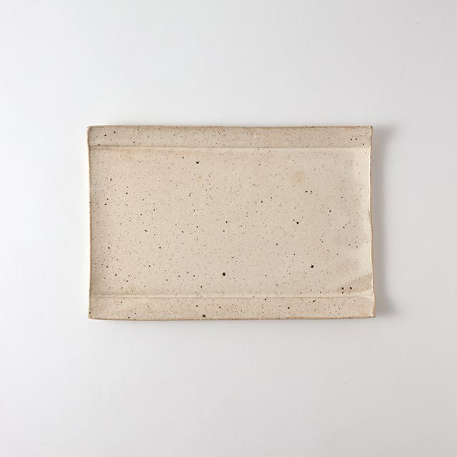 橋本忍　長角粉引皿