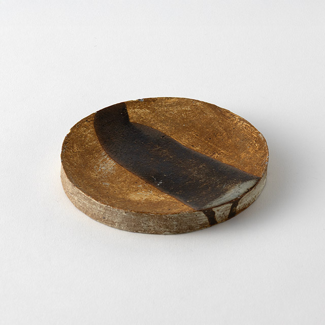 林彩子 リバーシブル丸皿 茶ライン
