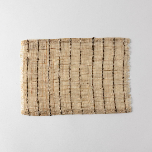 ミニマット　ベージュストライプ