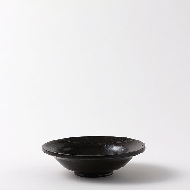 黒小鉢　サイド片渦　丸15c