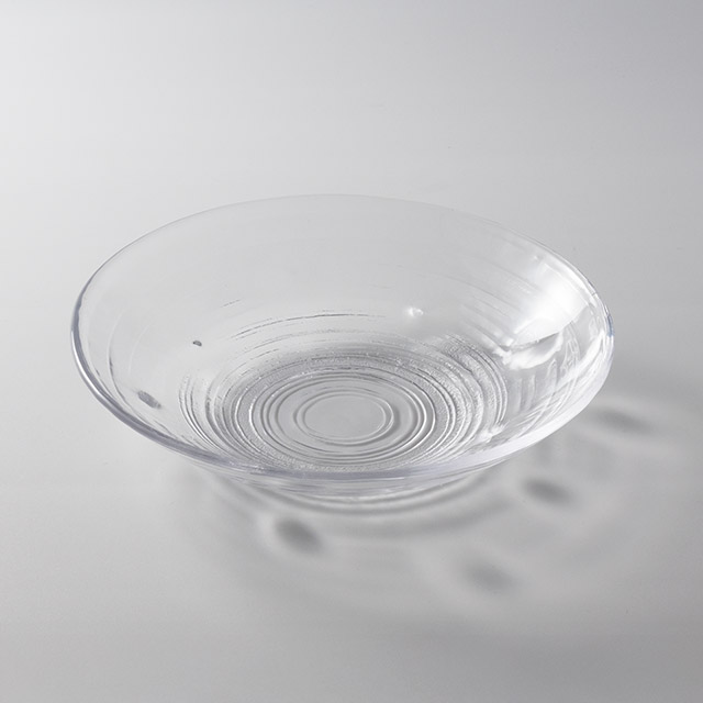 ガラス平鉢　みなも　22cm