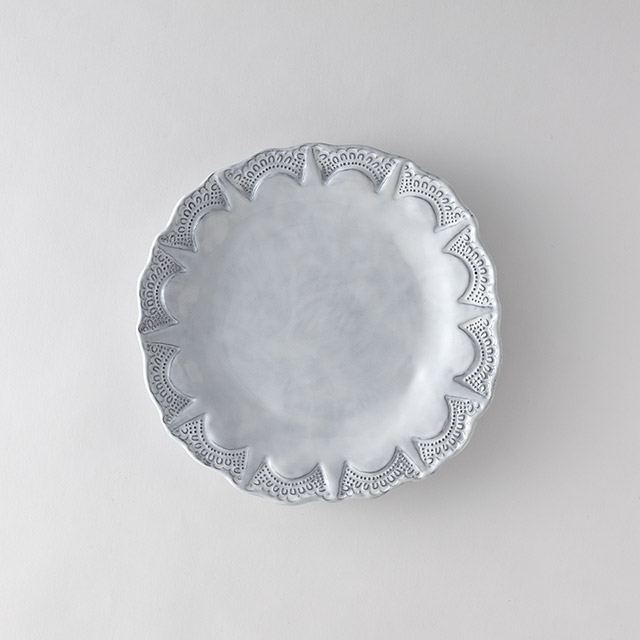 Casa　VBCレース模様　グレー艶プレート