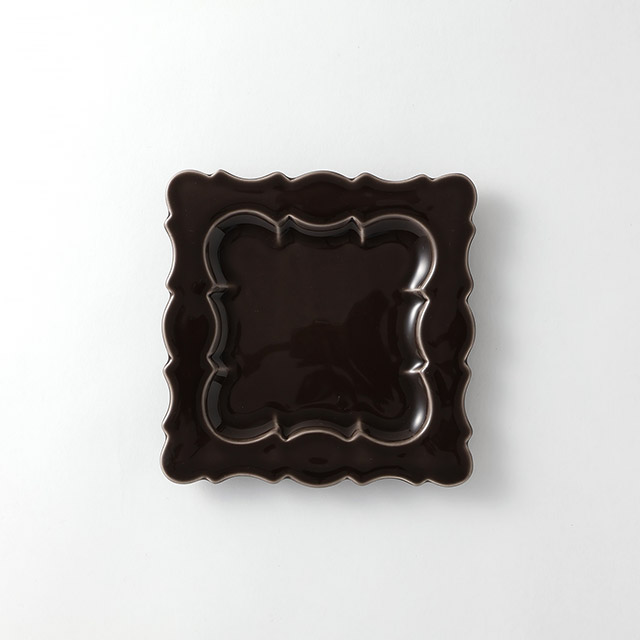 アンテオール　Cardinalプレート　茶20cm