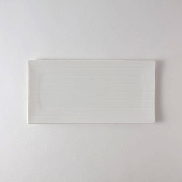 長皿　白ライン　28／14