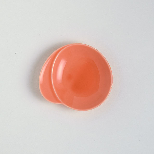 オレンジ変形小皿 madu