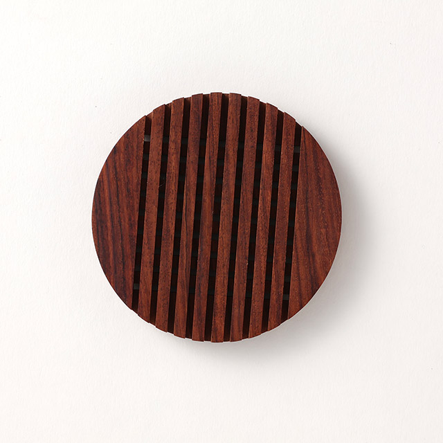 木製丸コースター　切り込み