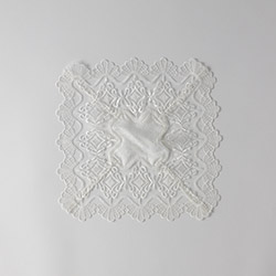 テーブルマット　オーガンジー白　29×29