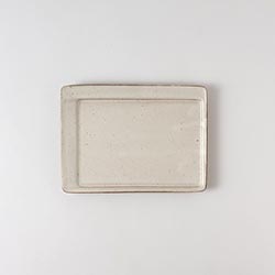 煌陶窯　星野晃一　Ｂｅ長方形皿17.3×12.5