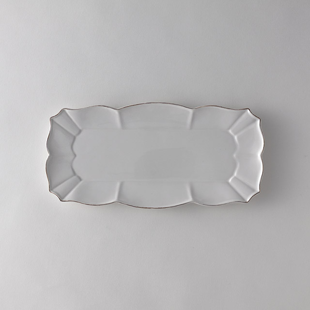 メゾンブランシェ 長方形プレート 白