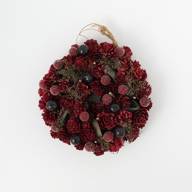X'mas リース 赤の花・黒の実16