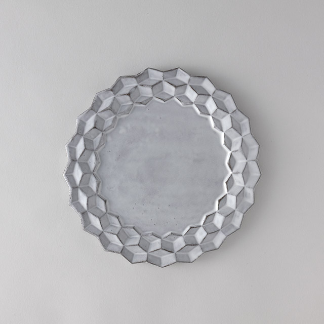 アスティエ　Vキューブ23c皿白　フランス