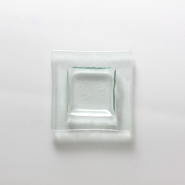 ガラス角小皿　プレーン