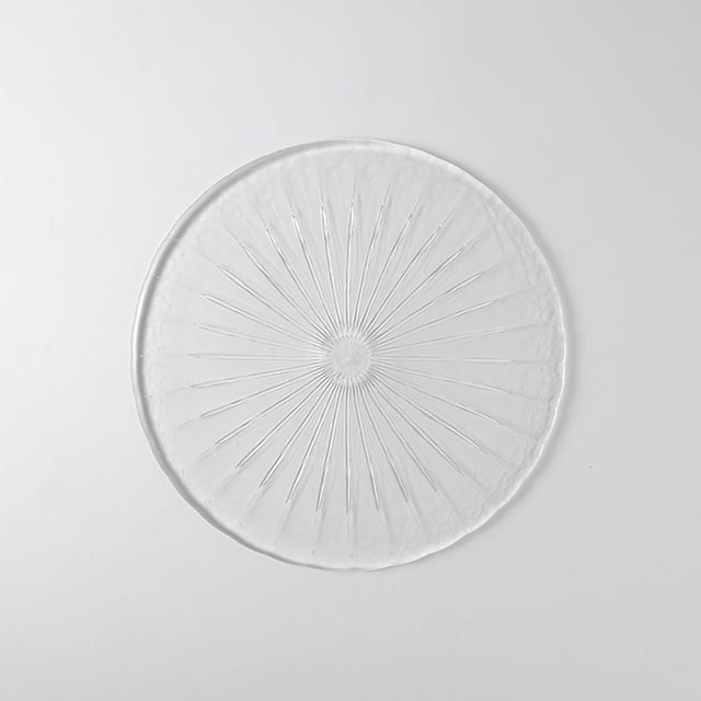 フェリス(平)ガラス丸プレートクリア 24c