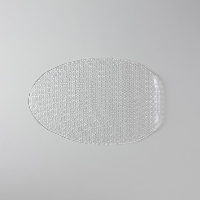 ローレ楕円ガラスプレート模様入（L)