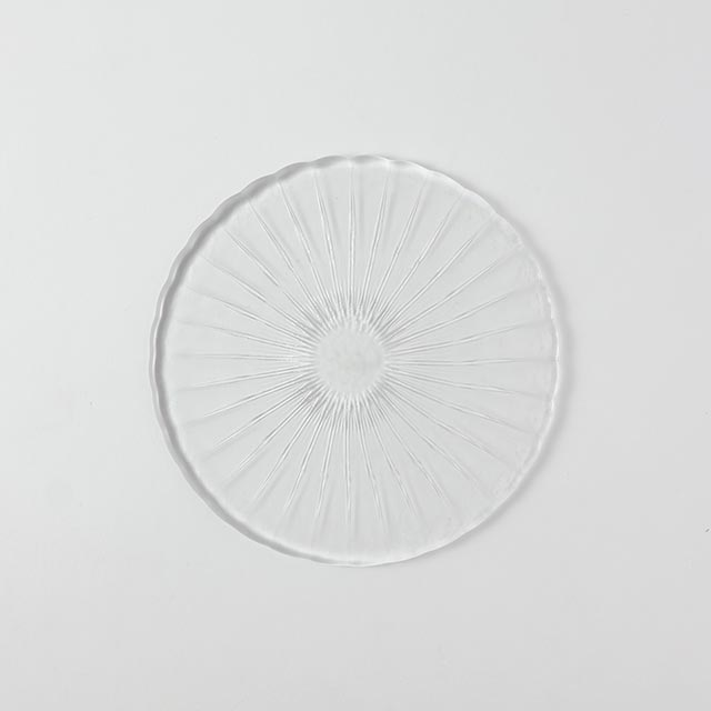 フェリス(平)ガラス丸プレートクリア15c丸