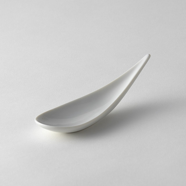 アミューズスプーン　ドロップトレー（白）14cm