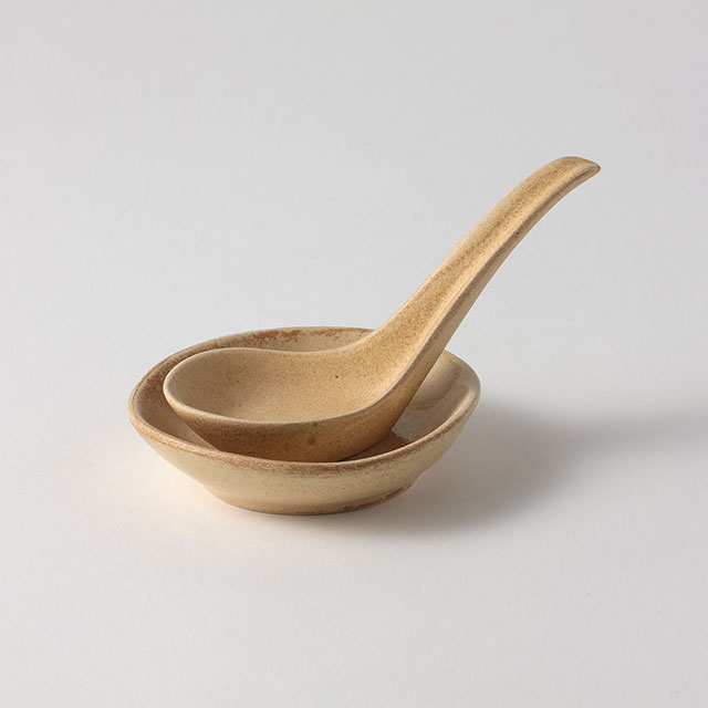 黄瀬戸 土鍋 レンゲ皿付