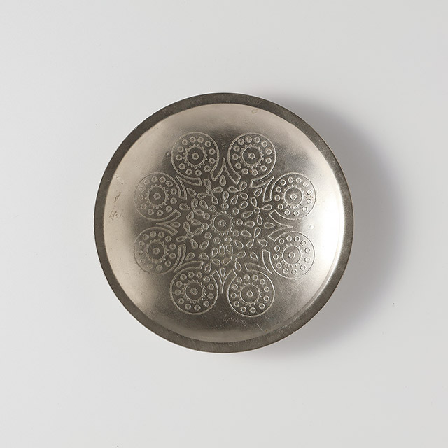 メタル丸皿（エッチング）小皿　14cm