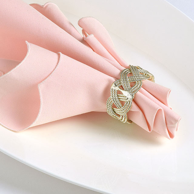 ナプキンリング　銀色編込　STH