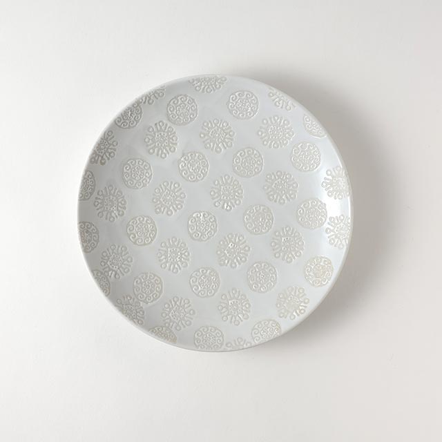 ELICIA丸プレート20cm白(紋)st