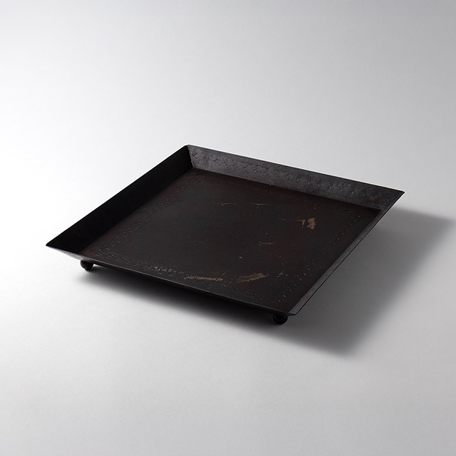 メタルH.dor 角トレー 28.5cm 黒