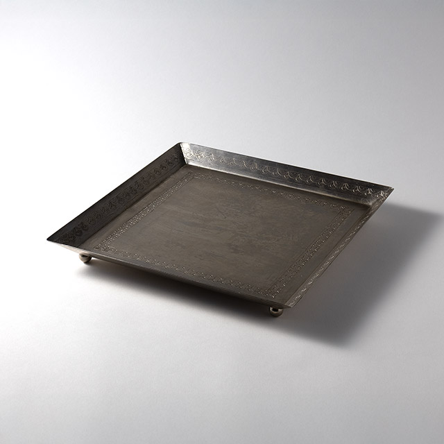 メタルH.dor 角トレー 28.5cm シルバー