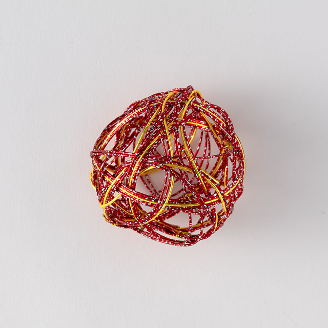 お正月　水引ボール赤　中