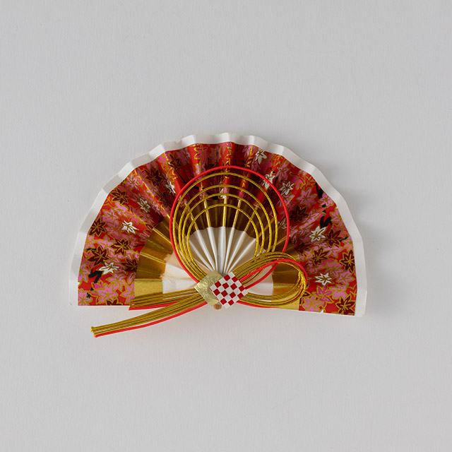お正月 ミニ飾り扇に金の水引