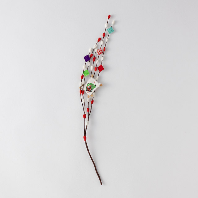 繭玉スティック　和紙獅子